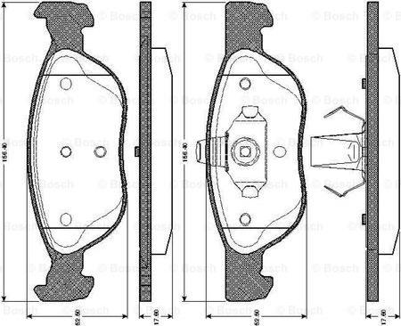 BOSCH 0 986 TB2 281 - Гальмівні колодки, дискові гальма avtolavka.club