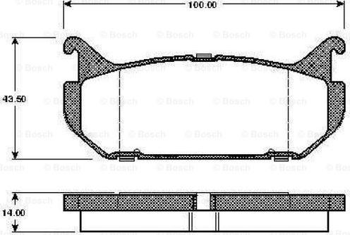 BOSCH 0 986 TB2 230 - Гальмівні колодки, дискові гальма avtolavka.club