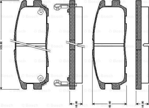 BOSCH 0 986 TB2 237 - Гальмівні колодки, дискові гальма avtolavka.club