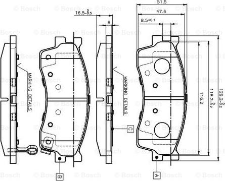 BOSCH 0 986 TB2 229 - Гальмівні колодки, дискові гальма avtolavka.club