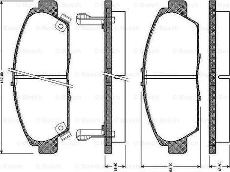 BOSCH 0 986 TB2 223 - Гальмівні колодки, дискові гальма avtolavka.club