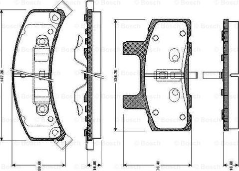 BOSCH 0 986 TB2 271 - Гальмівні колодки, дискові гальма avtolavka.club