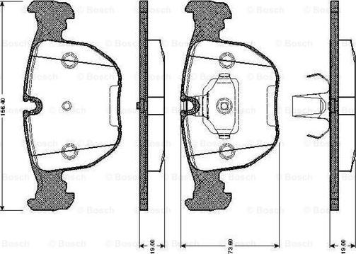 BOSCH 0 986 TB2 743 - Гальмівні колодки, дискові гальма avtolavka.club