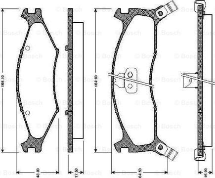 BOSCH 0 986 TB2 747 - Гальмівні колодки, дискові гальма avtolavka.club