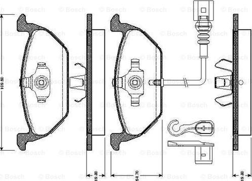 BOSCH 0 986 TB2 756 - Гальмівні колодки, дискові гальма avtolavka.club