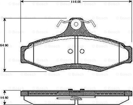 BOSCH 0 986 TB2 762 - Гальмівні колодки, дискові гальма avtolavka.club