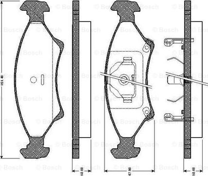 BOSCH 0 986 TB2 716 - Гальмівні колодки, дискові гальма avtolavka.club