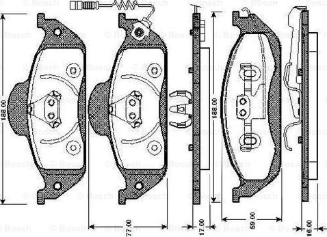 BOSCH 0 986 TB2 781 - Гальмівні колодки, дискові гальма avtolavka.club