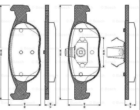 BOSCH 0 986 TB2 731 - Гальмівні колодки, дискові гальма avtolavka.club