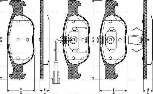 BOSCH 0 986 TB2 732 - Гальмівні колодки, дискові гальма avtolavka.club