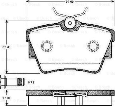 BOSCH 0 986 TB2 737 - Гальмівні колодки, дискові гальма avtolavka.club