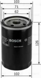 BOSCH 0 986 TF0 036 - Паливний фільтр avtolavka.club