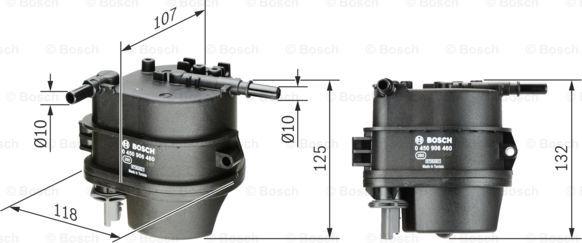 BOSCH 0 450 906 460 - Паливний фільтр avtolavka.club