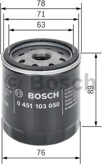 BOSCH 0 451 103 050 - Масляний фільтр avtolavka.club