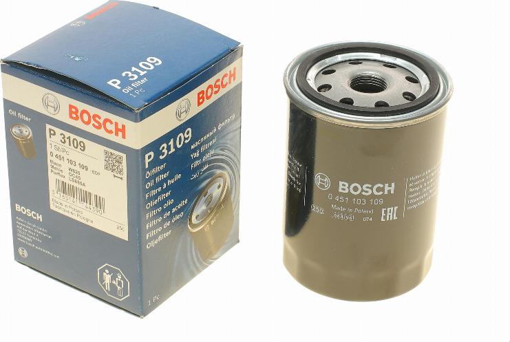 BOSCH 0 451 103 109 - Масляний фільтр avtolavka.club