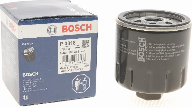 BOSCH 0 451 103 318 - Масляний фільтр avtolavka.club