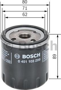 BOSCH 0 451 103 299 - Масляний фільтр avtolavka.club