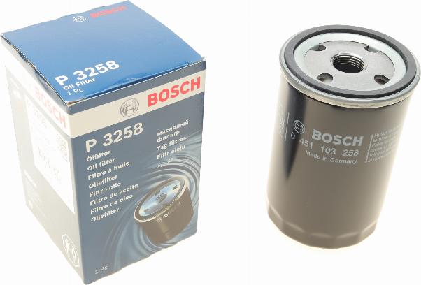 BOSCH 0 451 103 258 - Масляний фільтр avtolavka.club