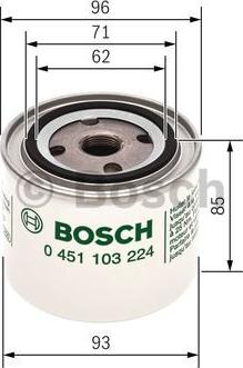 BOSCH 0 451 103 224 - Масляний фільтр avtolavka.club