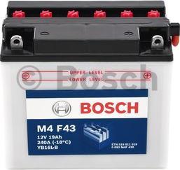 BOSCH 0 092 M4F 430 - Стартерна акумуляторна батарея, АКБ avtolavka.club