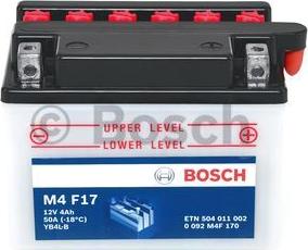 BOSCH 0 092 M4F 170 - Стартерна акумуляторна батарея, АКБ avtolavka.club
