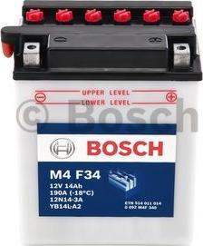 BOSCH 0 092 M4F 340 - Стартерна акумуляторна батарея, АКБ avtolavka.club