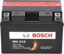 BOSCH 0 092 M60 160 - Стартерна акумуляторна батарея, АКБ avtolavka.club