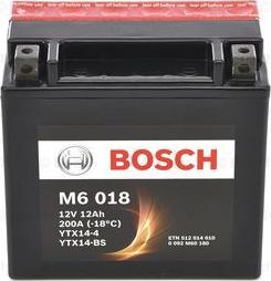 BOSCH 0 092 M60 180 - Стартерна акумуляторна батарея, АКБ avtolavka.club