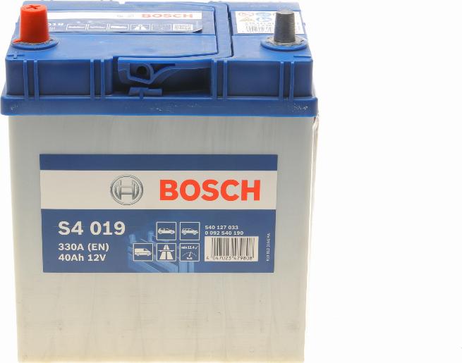 BOSCH 0 092 S40 190 - Стартерна акумуляторна батарея, АКБ avtolavka.club