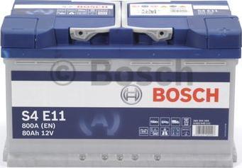 BOSCH 0 092 S4E 111 - Стартерна акумуляторна батарея, АКБ avtolavka.club