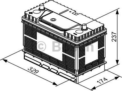 BOSCH 0092T30500 - Стартерна акумуляторна батарея, АКБ avtolavka.club