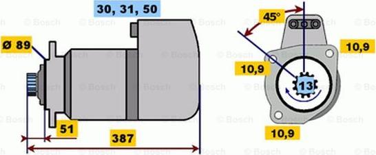 BOSCH 0 001 416 064 - Стартер avtolavka.club