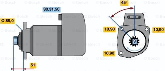 BOSCH 0 001 418 001 - Стартер avtolavka.club