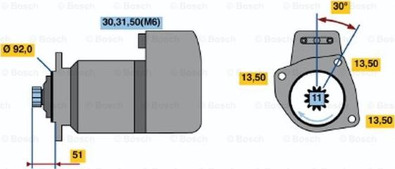 BOSCH 0 001 416 011 - Стартер avtolavka.club