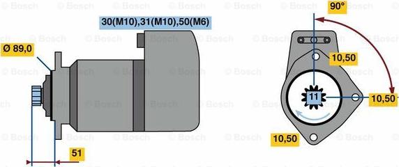 BOSCH 0 001 416 032 - Стартер avtolavka.club