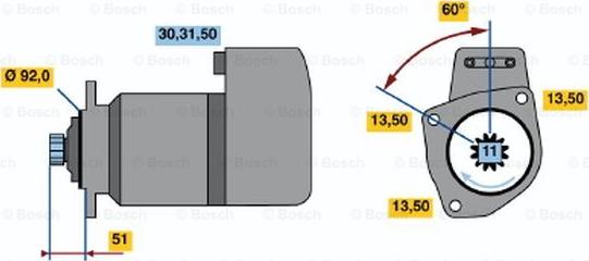 BOSCH 0 001 417 045 - Стартер avtolavka.club