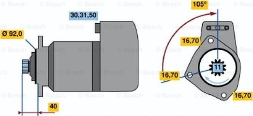 BOSCH 0 986 013 450 - Стартер avtolavka.club