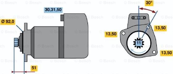 BOSCH 0 001 417 066 - Стартер avtolavka.club