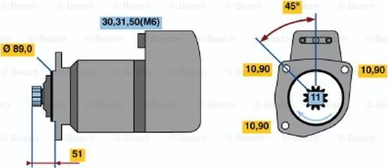 BOSCH 0 001 417 002 - Стартер avtolavka.club