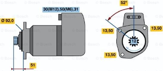 BOSCH 0 001 417 075 - Стартер avtolavka.club