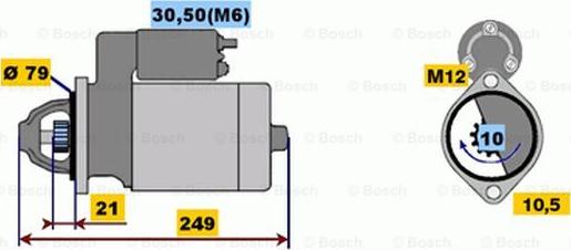 BOSCH 0 001 109 055 - Стартер avtolavka.club