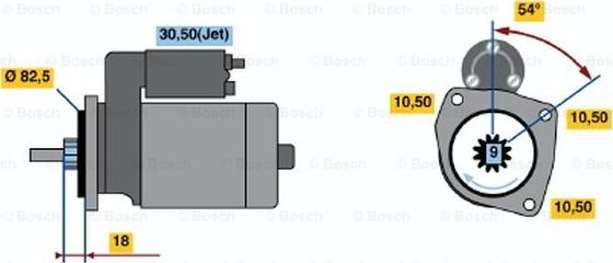 BOSCH 0 001 109 001 - Стартер avtolavka.club