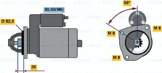 BOSCH 0 001 109 018 - Стартер avtolavka.club