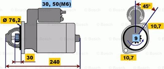 BOSCH 0 001 109 029 - Стартер avtolavka.club