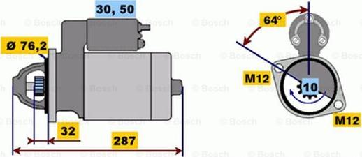 BOSCH 0 001 109 021 - Стартер avtolavka.club