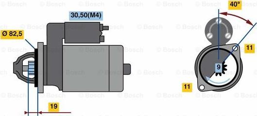 BOSCH 0 001 109 355 - Стартер avtolavka.club