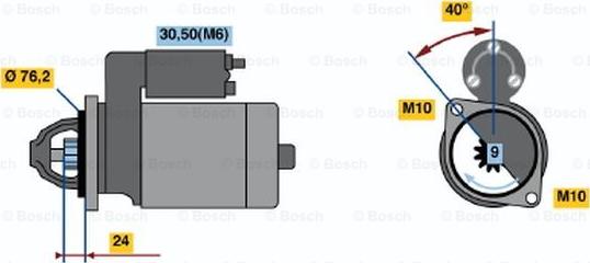 BOSCH 0 001 109 265 - Стартер avtolavka.club