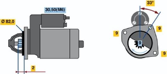 BOSCH 0 001 109 267 - Стартер avtolavka.club