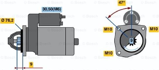 BOSCH 0 001 109 340 - Стартер avtolavka.club