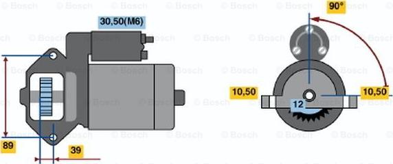 BOSCH 0 001 109 205 - Стартер avtolavka.club